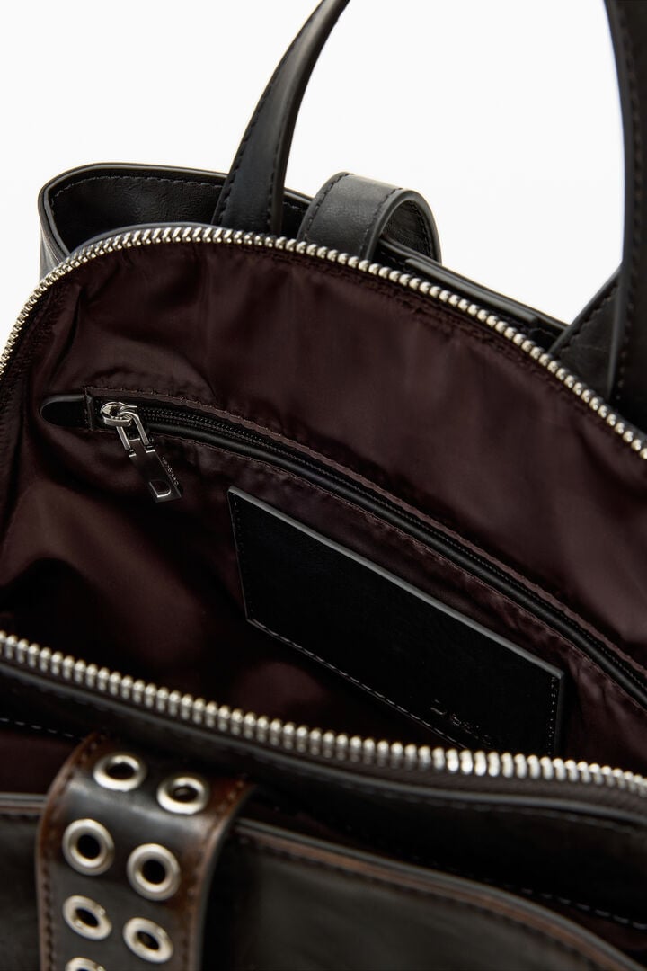 Mochila pequeña apliques flores | Desigual