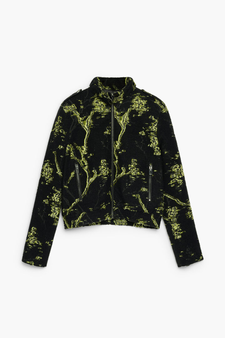 Printed Mao Collar Jacket