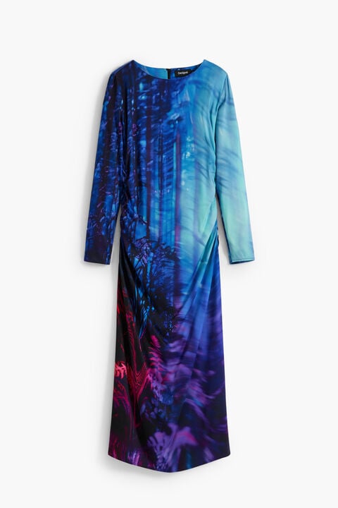 ASYMMETRIC LANDSCAPE DRESS