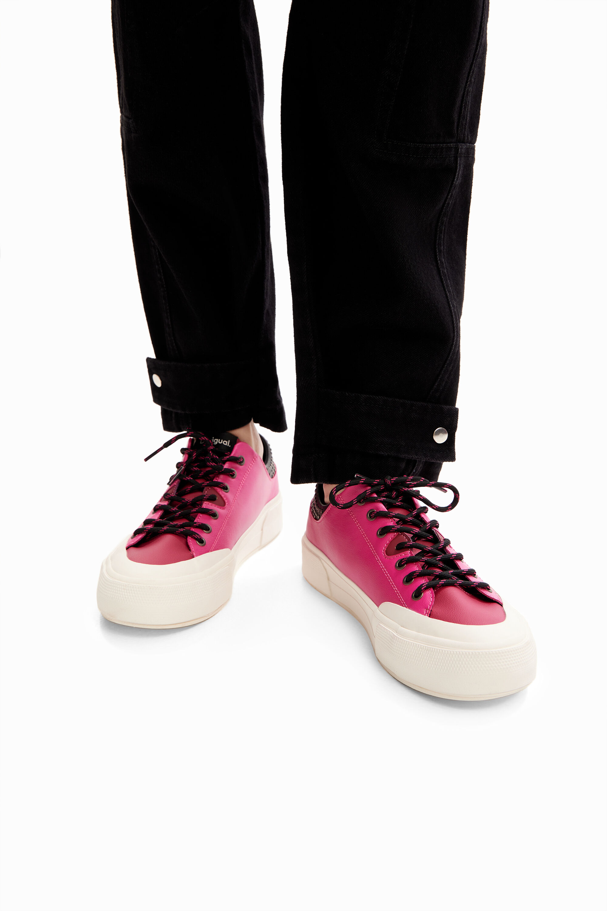 Studded platform sneakers