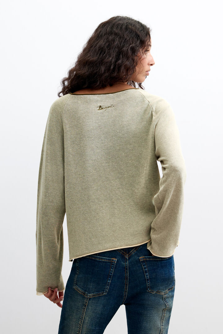 fine knit floral sweater