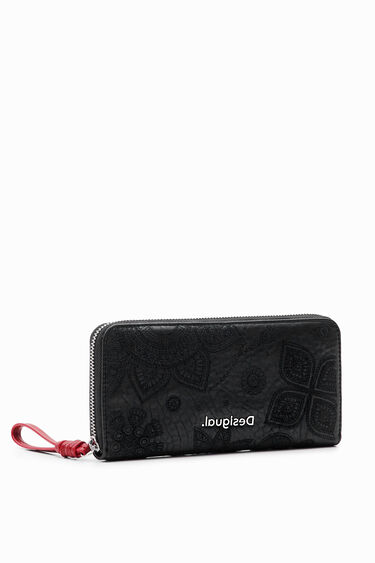 Large floral embroidery wallet | Desigual