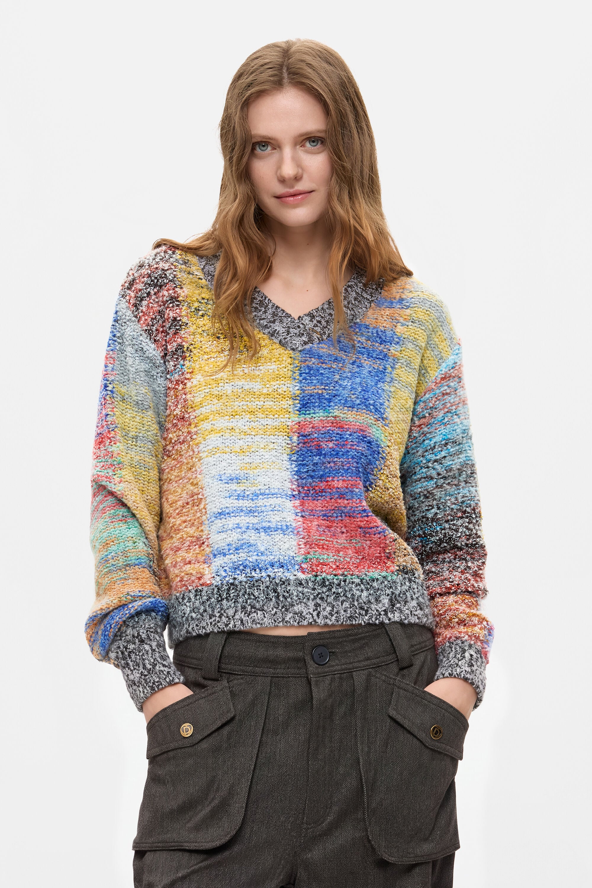 Desigual Donna Rouge Maglione Da - Immagine 3