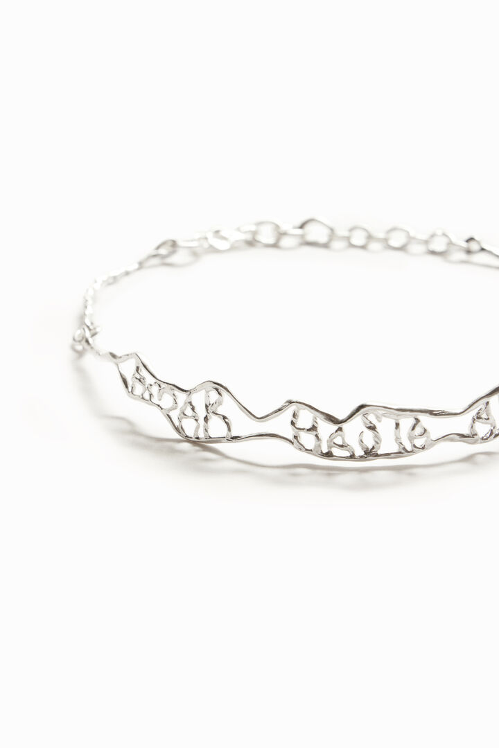 Zalio gold plated narrow message choker | Desigual