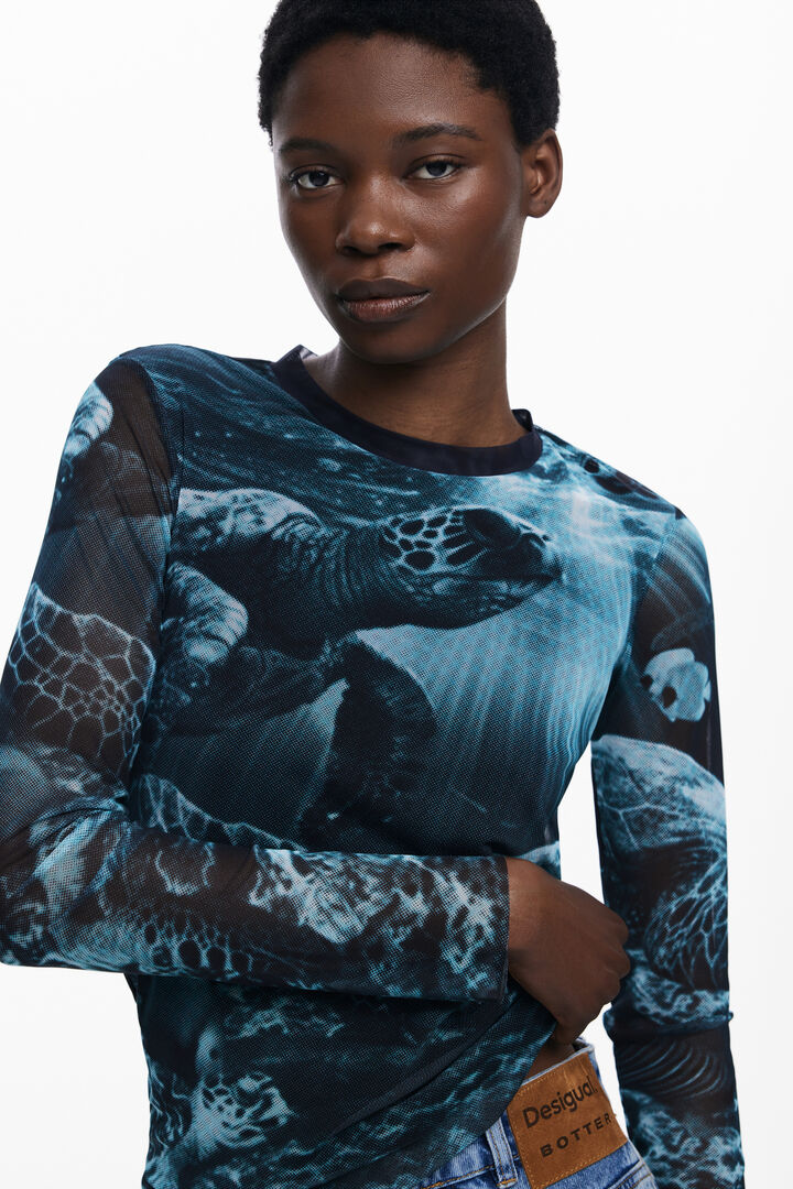 Camiseta manga larga tortugas Botter | Desigual