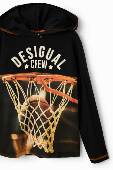 Basketball hooded T-shirt | Desigual