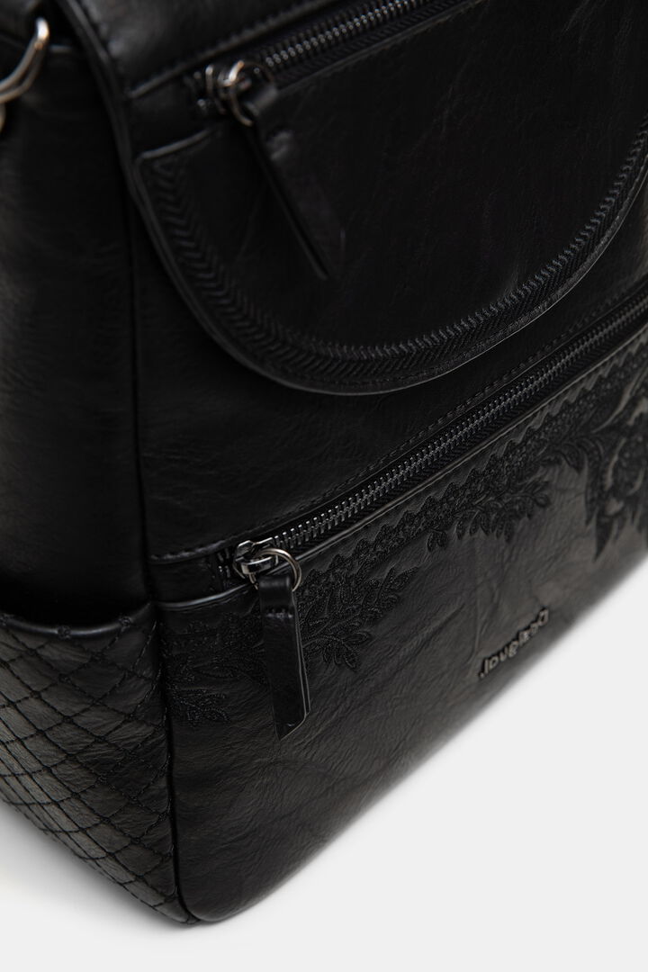 Rucksack in Lederoptik Blumen | Desigual