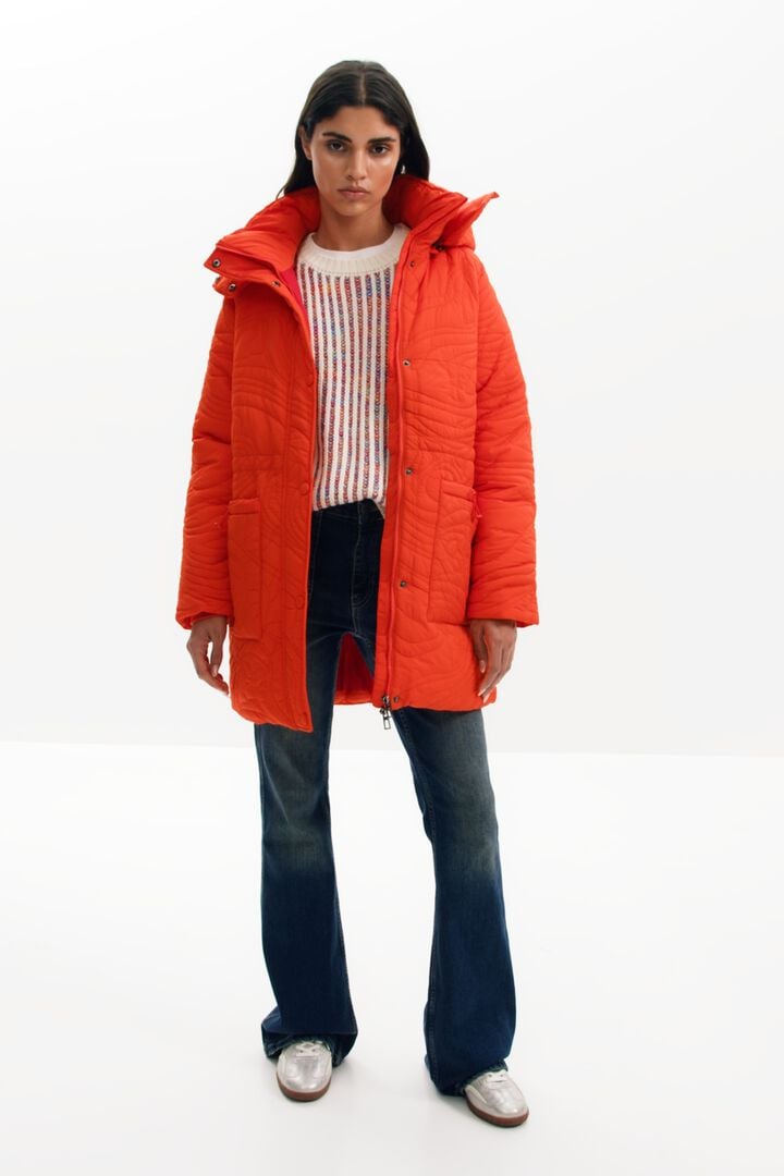 Textured padded coat | Desigual