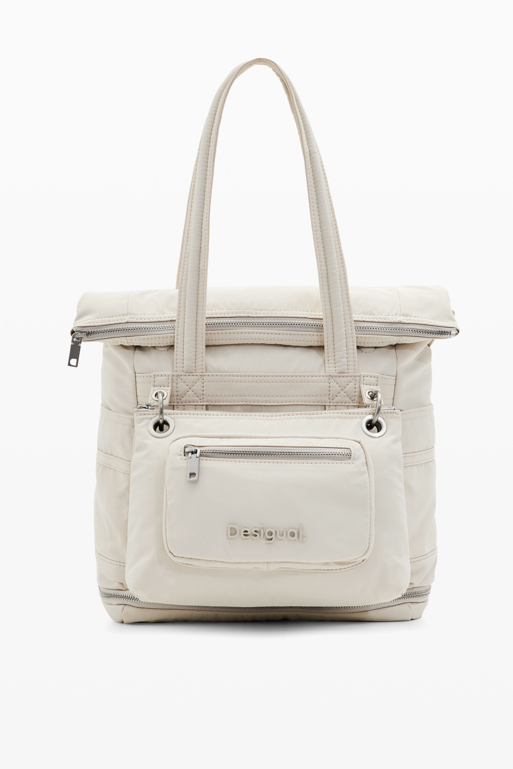 Multi-pocket nylon backpack