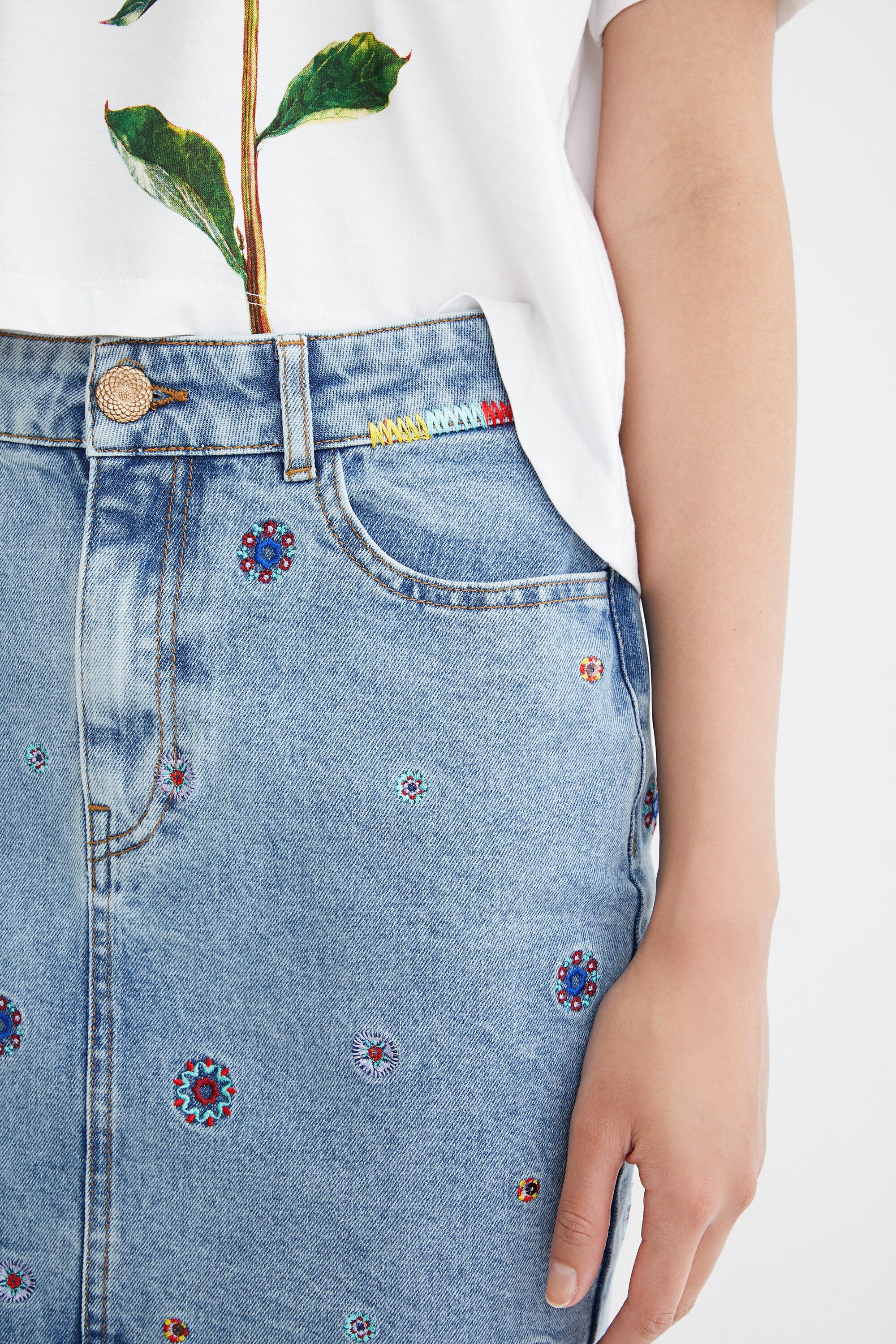 Desigual denim skirt cheap