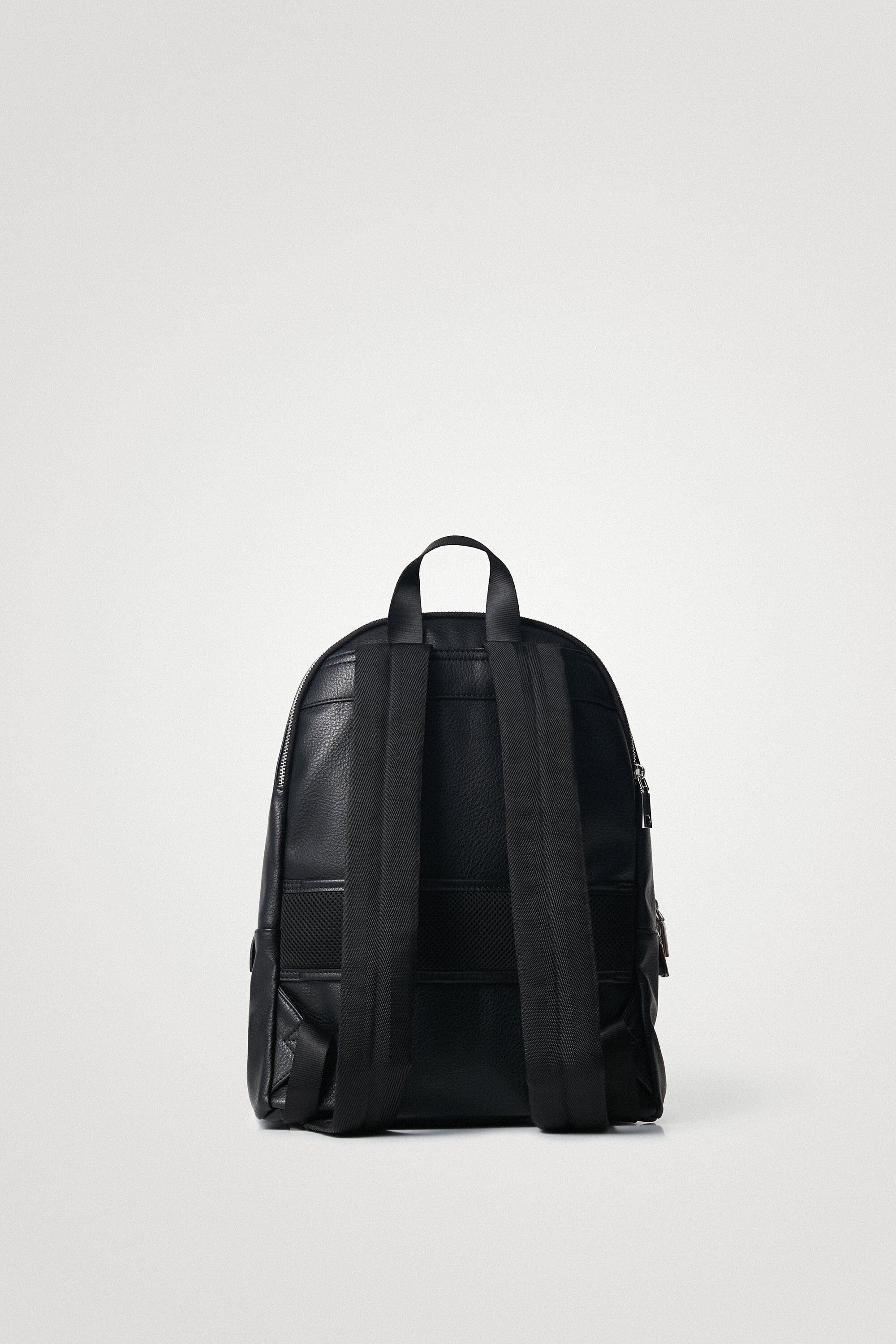 leather effect backpack