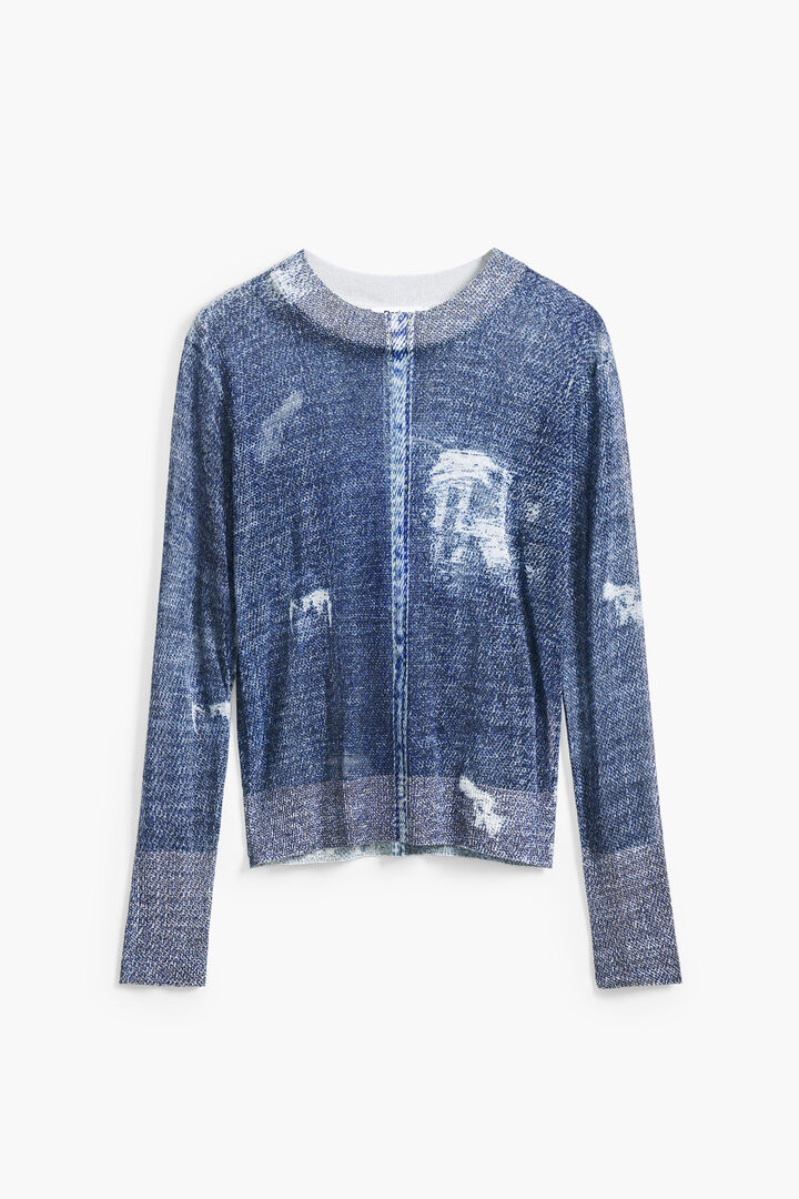 Denim-effect sweater | Desigual