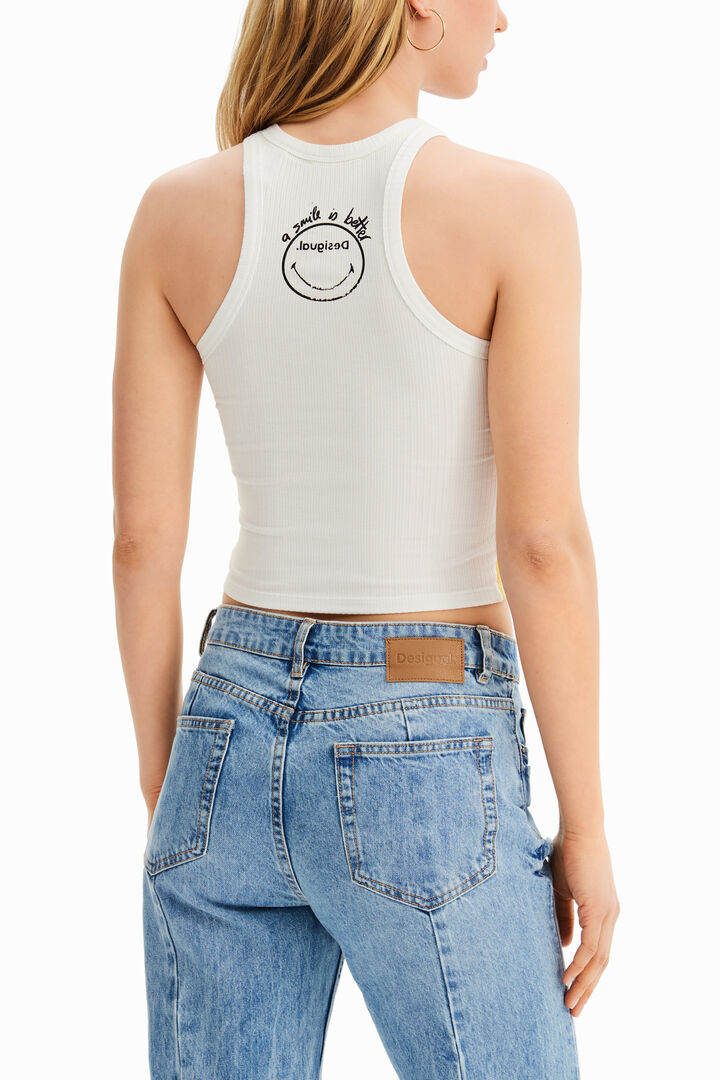 Smiley® slim ribbed T-shirt | Desigual