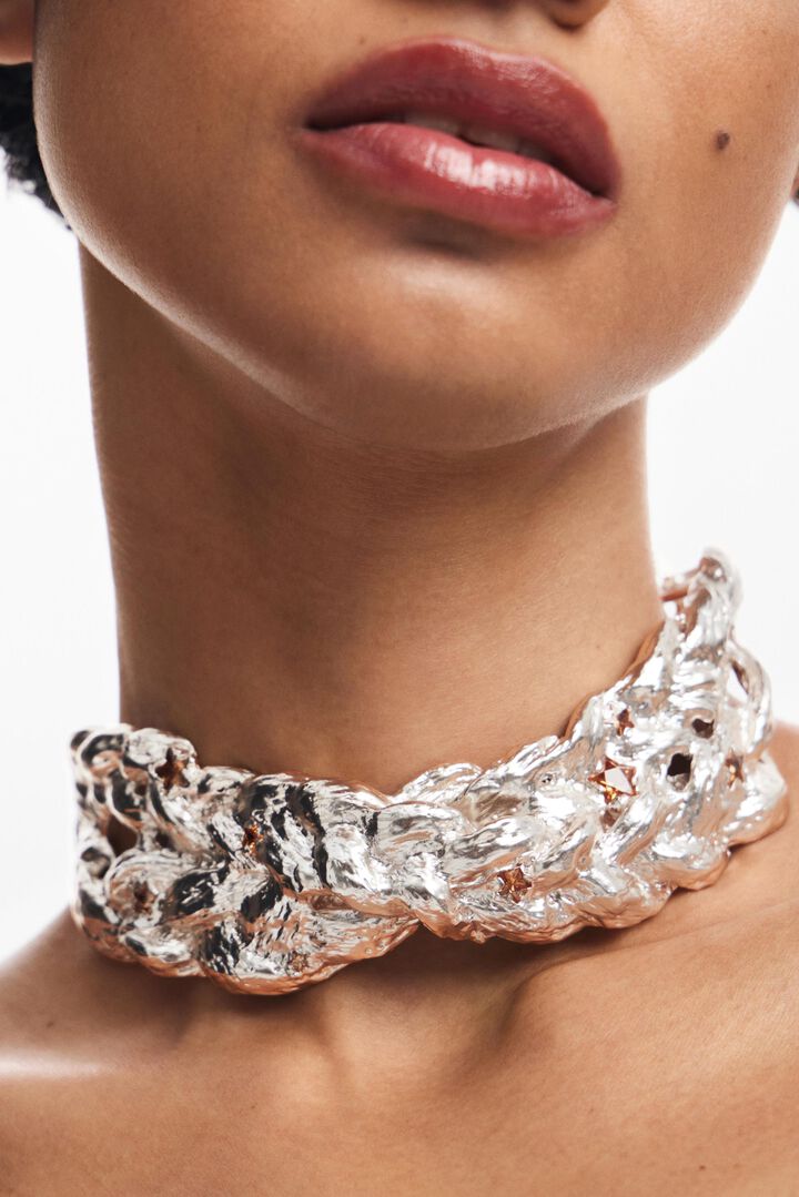 Choker chromé textures Zalio | Desigual