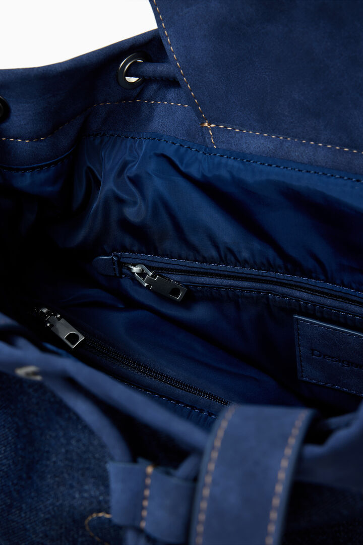 Medium convertible denim bucket backpack | Desigual
