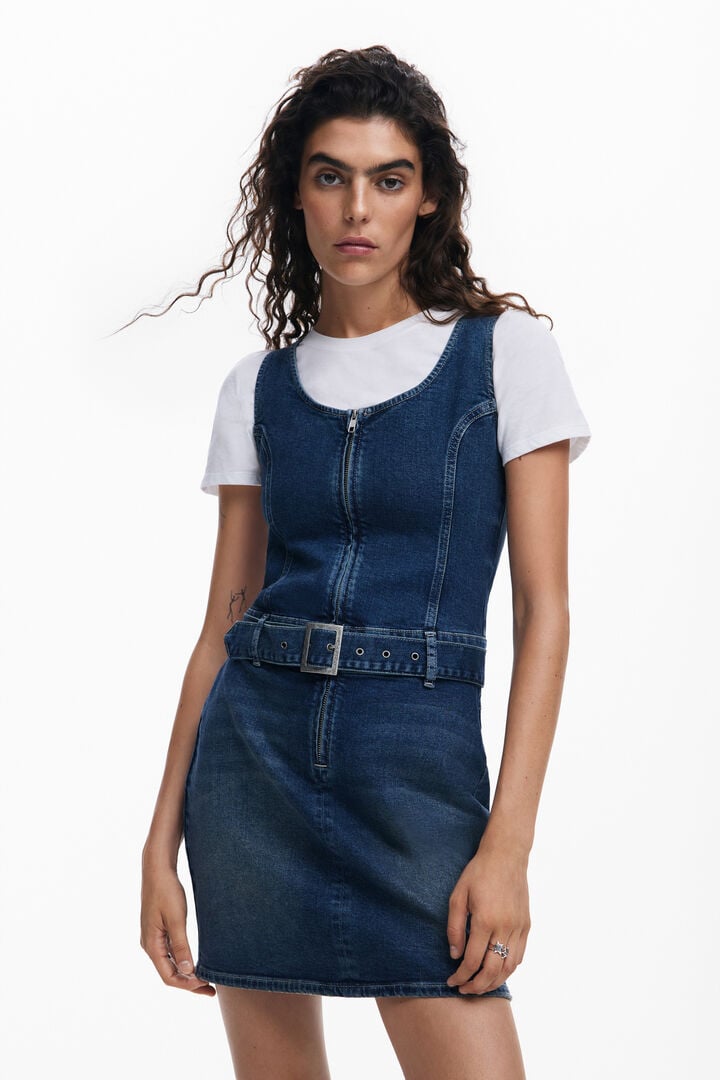 Vestido denim cinturón | Desigual