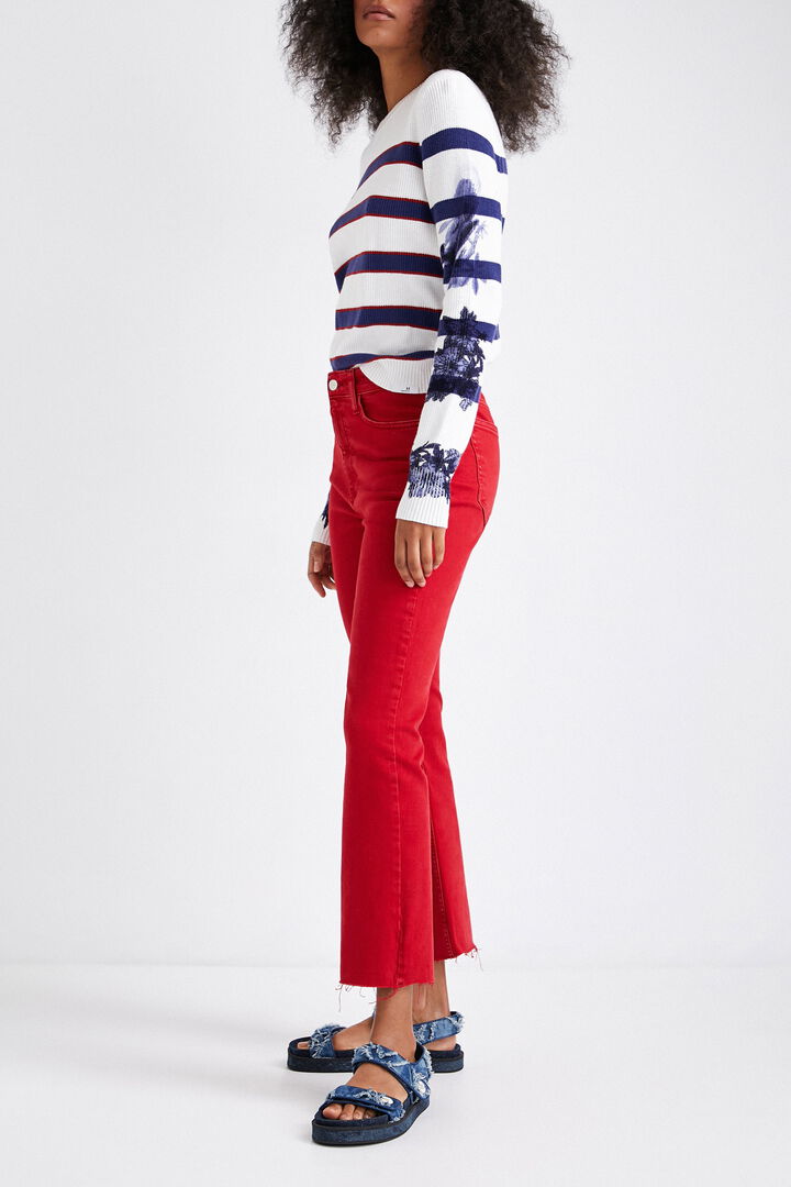 Flared ankle grazer trousers | Desigual