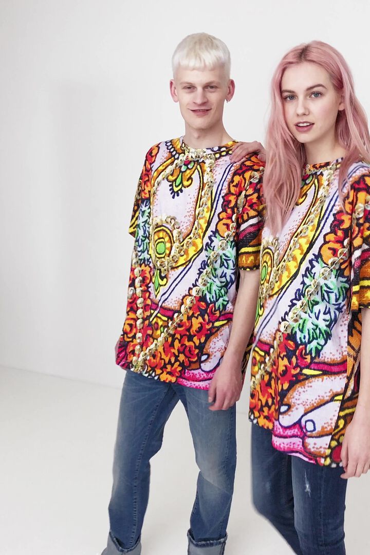 Unisex-T-Shirt mit Hindu-Motiven | Desigual