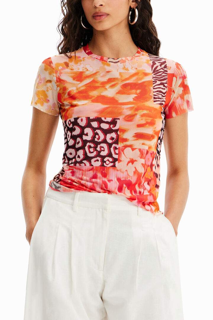 Camiseta tul patch | Desigual