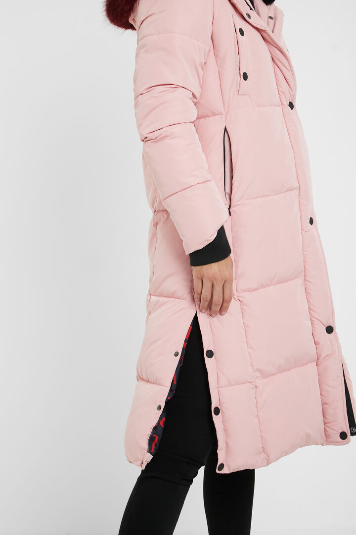 Long straight padded coat | Desigual