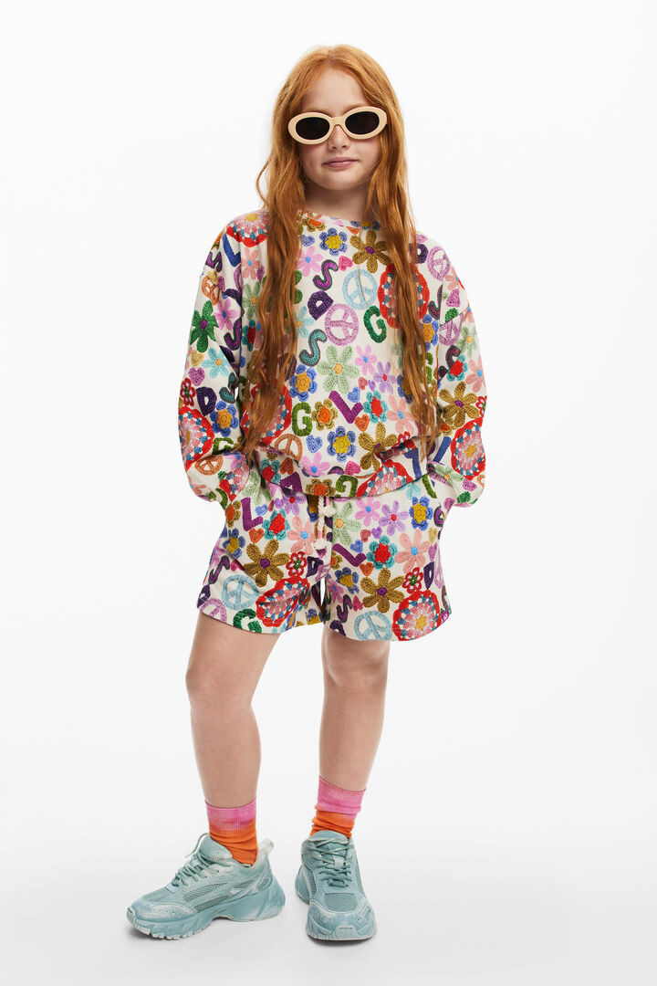 Hippie print sweatshirt