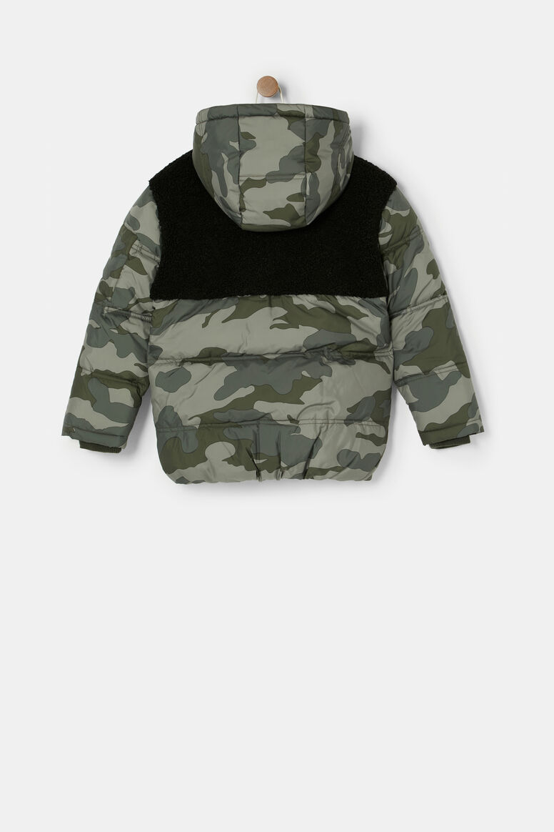 Padded jacket hood camouflage | Desigual