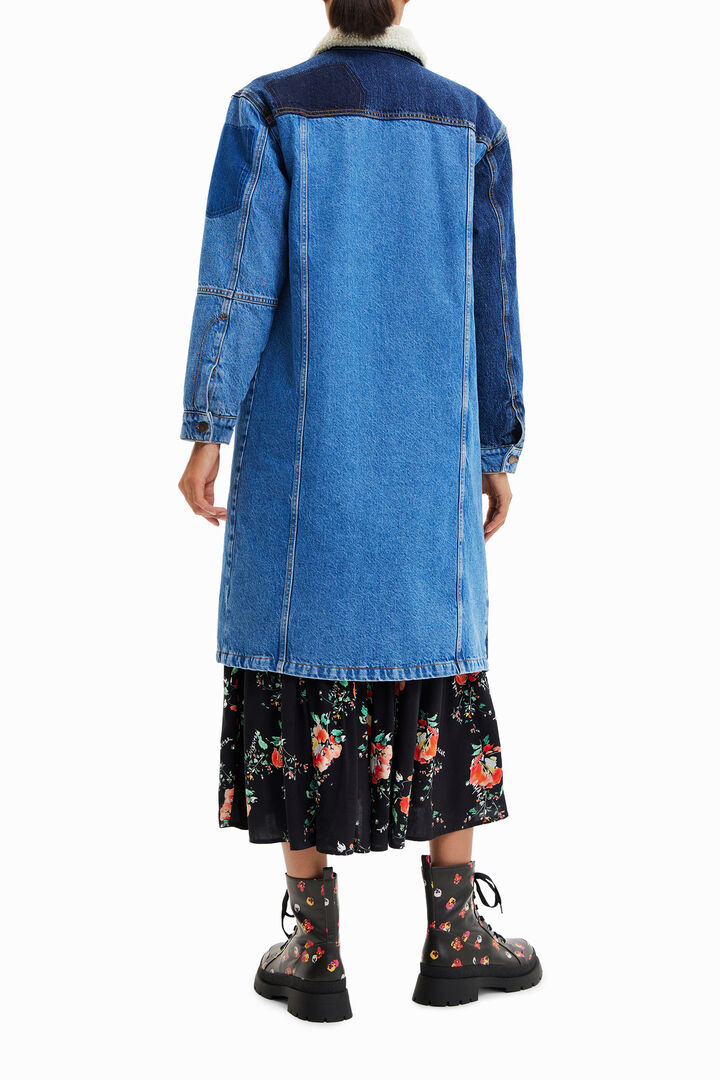Long padded denim jacket | Desigual