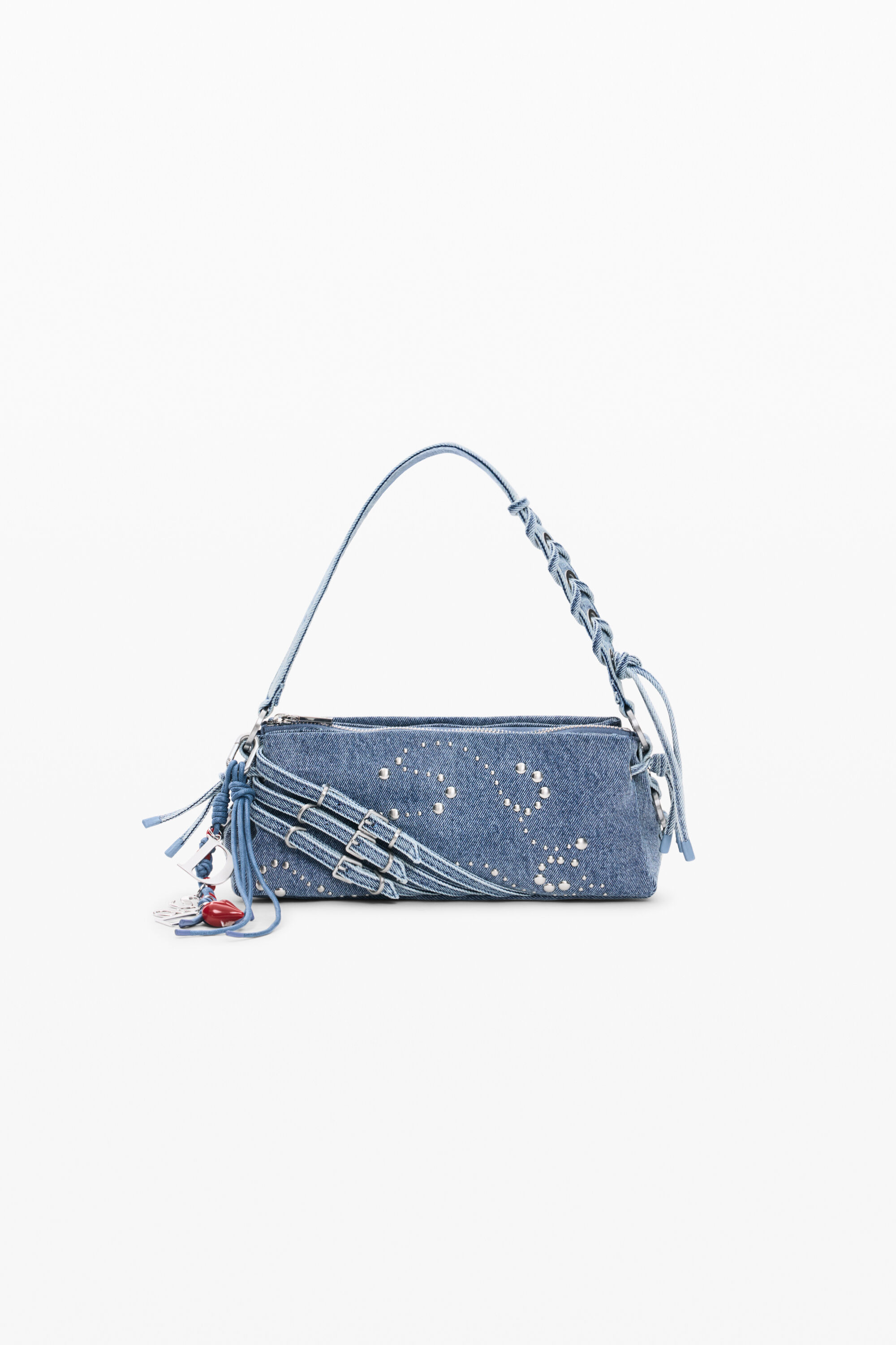 Desigual, BOLSA PEQUENA DE DENIM, AlgodÃO, Azul, U