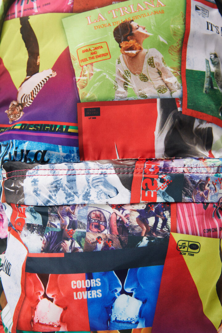 Mochila plegable postales | Desigual