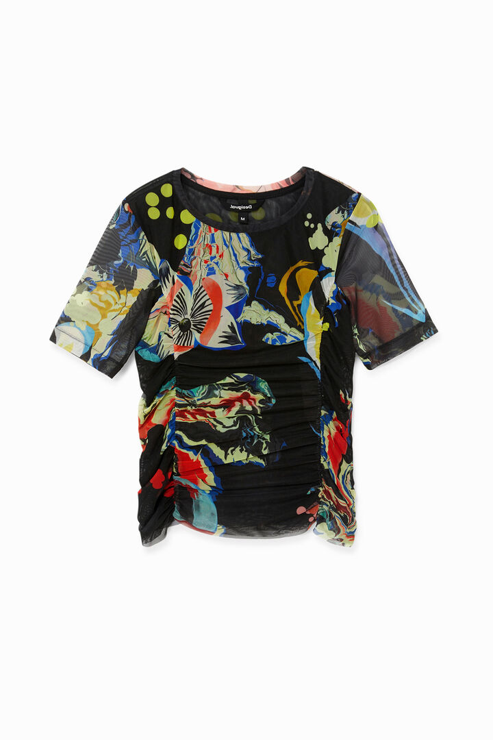 Slim gathered T-shirt