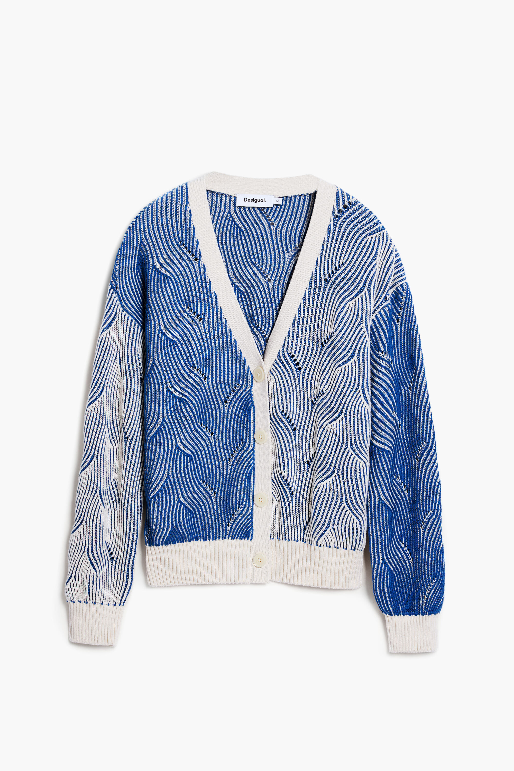 Tweekleurig gebreid vest