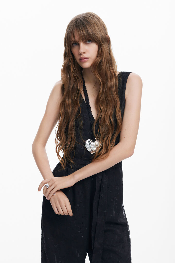 Shiny jumpsuit with belt | Desigual