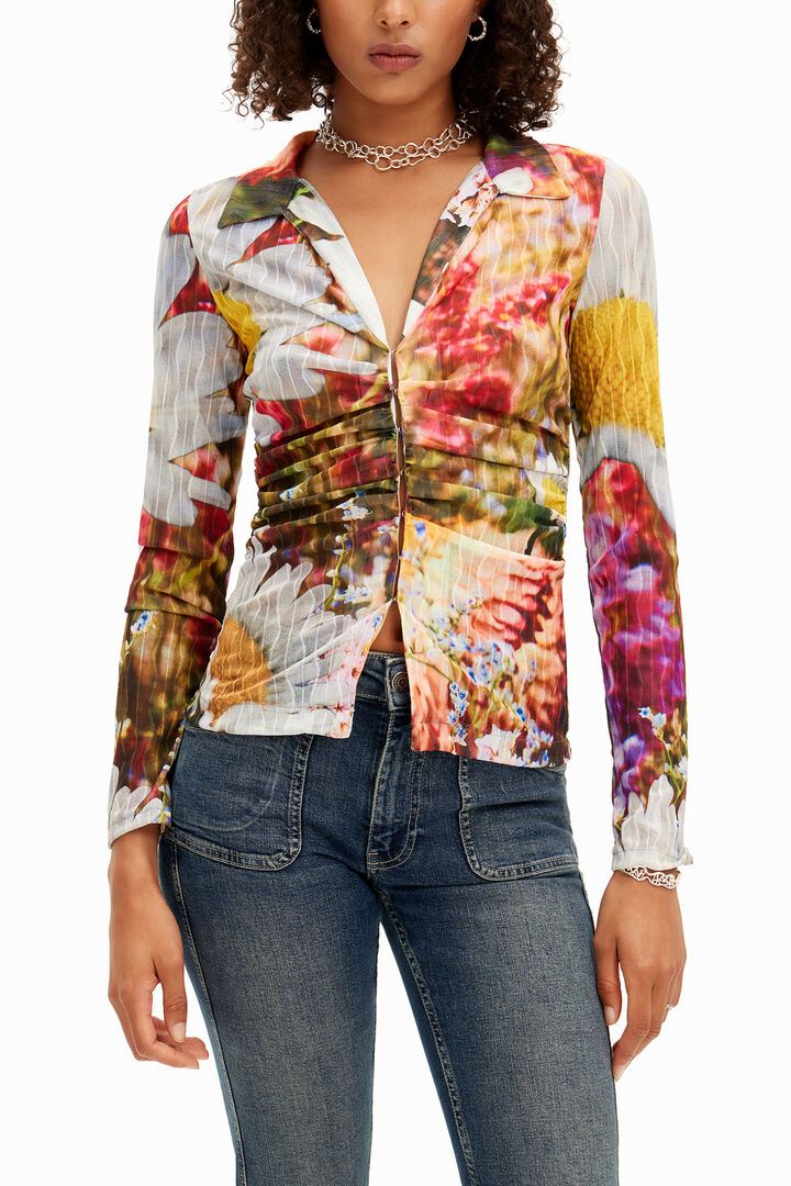 Samarreta frunzida floral | Desigual