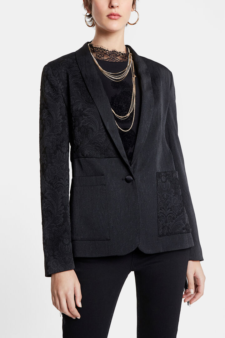 Fringed jacquard blazer | Desigual
