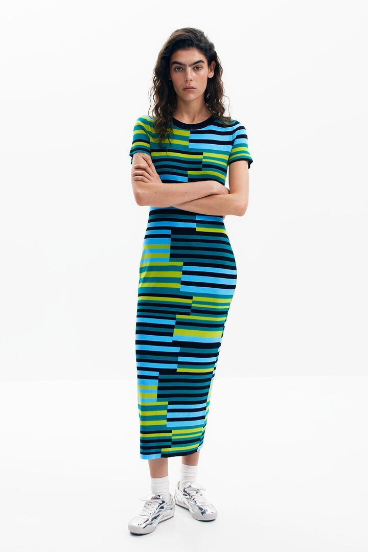 Striped long dress | Desigual