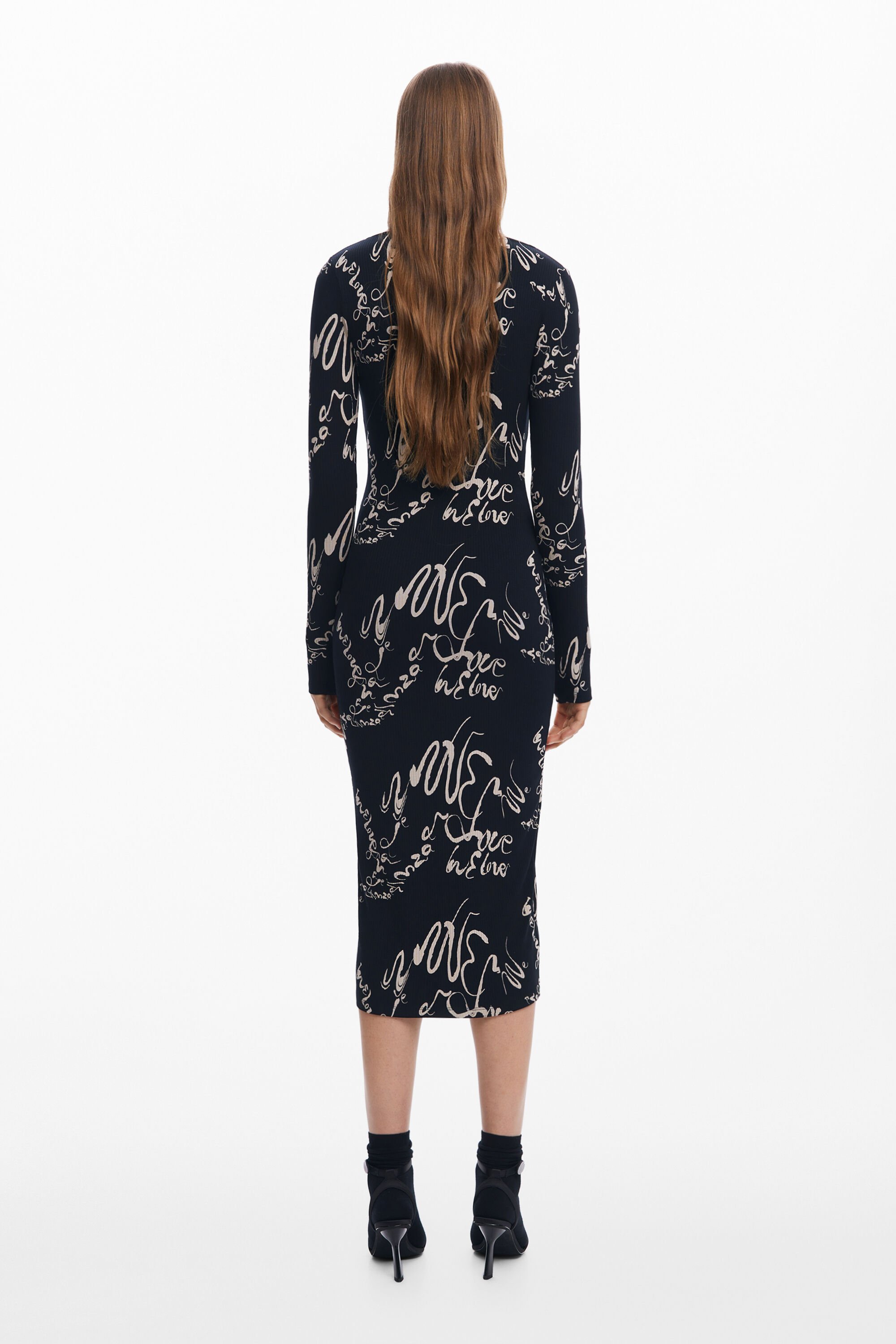 Desigual Margaritis Floral Stretch Cotton T-shirt Dress In Black