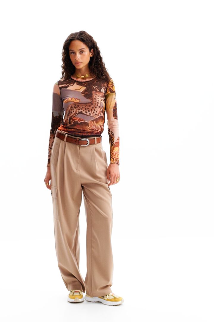 Samarreta slim tul tapestry | Desigual