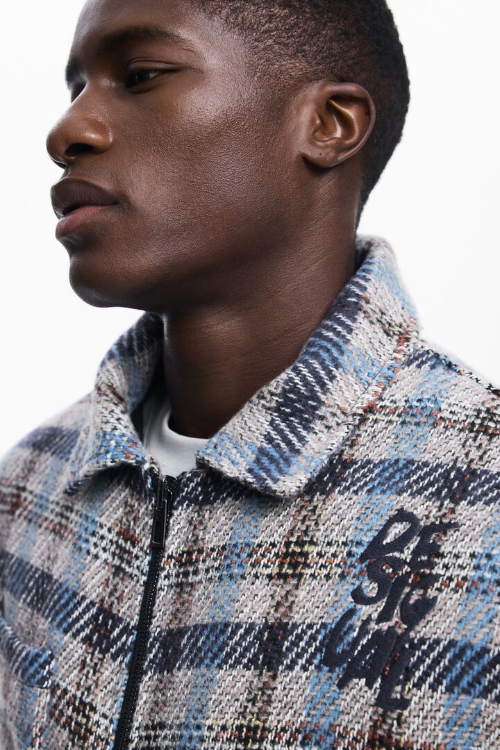 Chaqueta cuadros bolsillos | Desigual