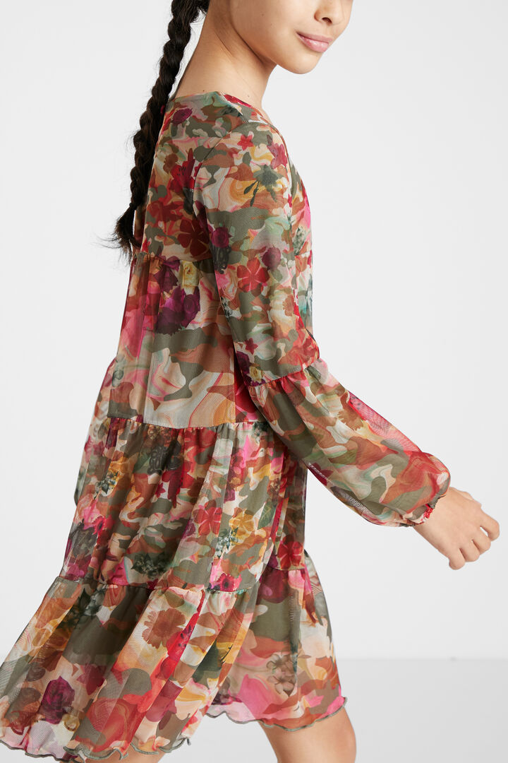 Dress flounces camoflower | Desigual