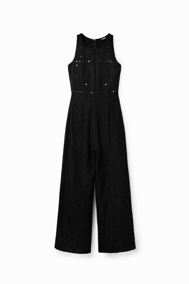 Long embroidered lace jumpsuit | Desigual