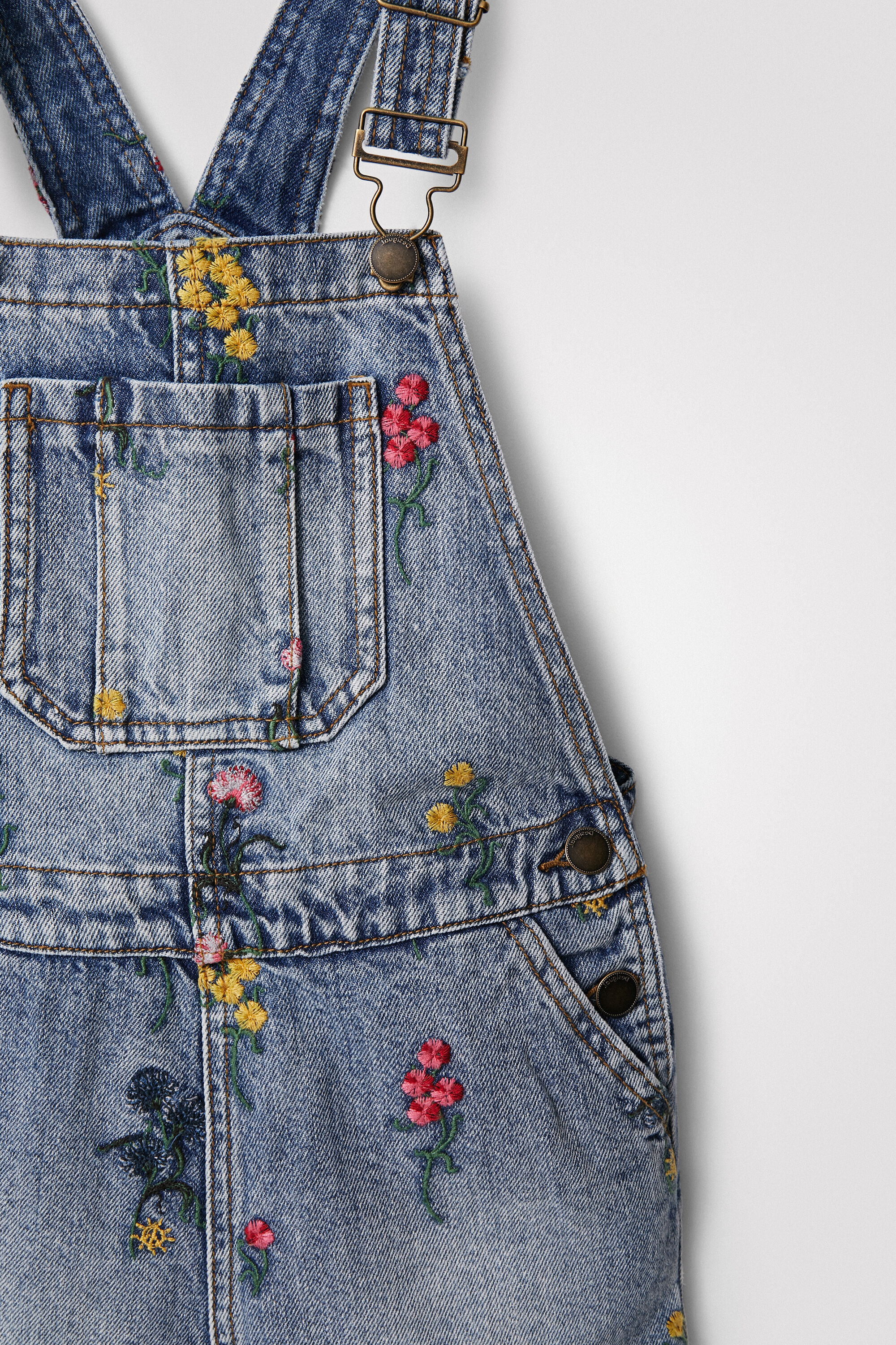 Short denim dungarees | Desigual.com