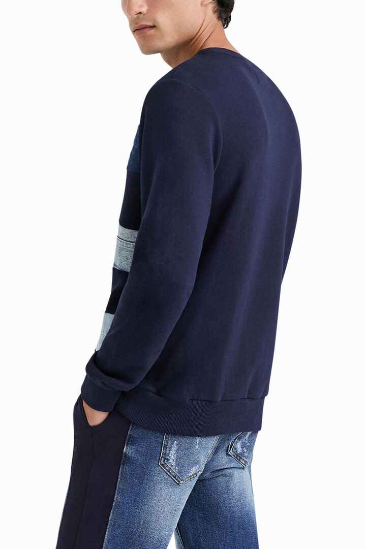 Sudadera felpa parches vaqueros | Desigual