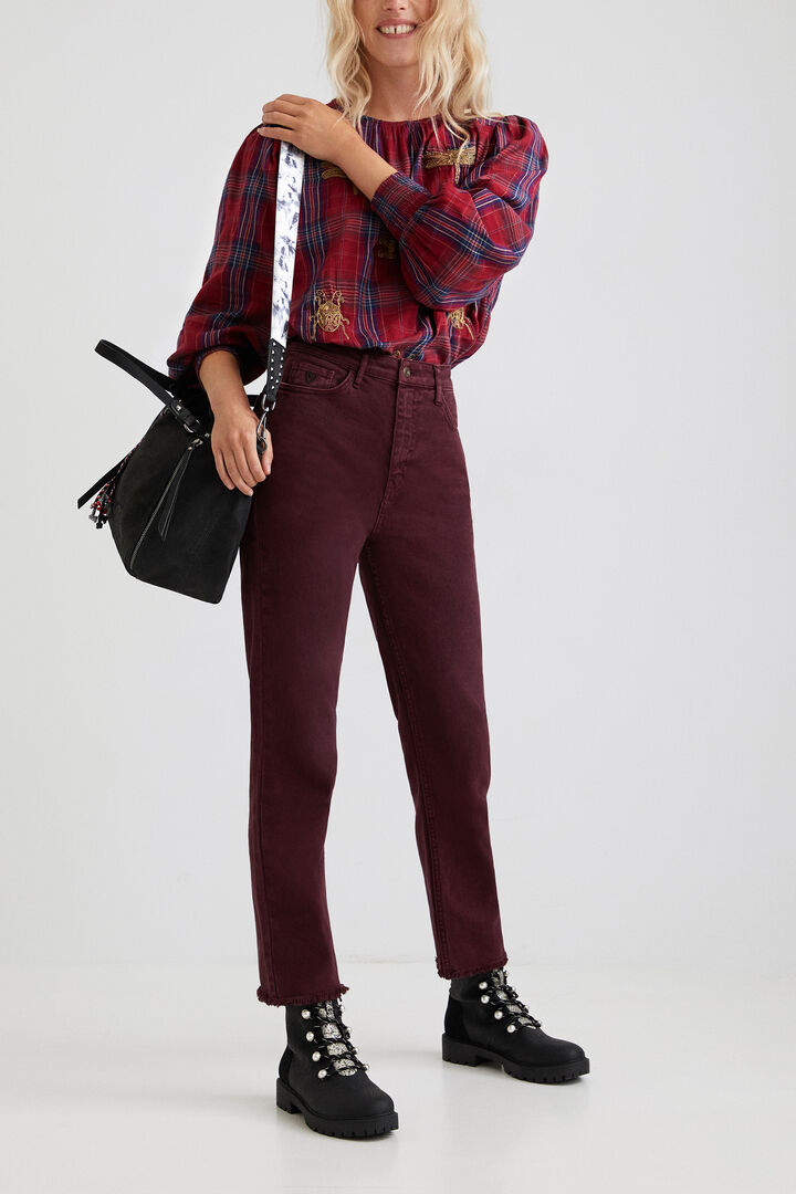 Blusa loose tartán | Desigual