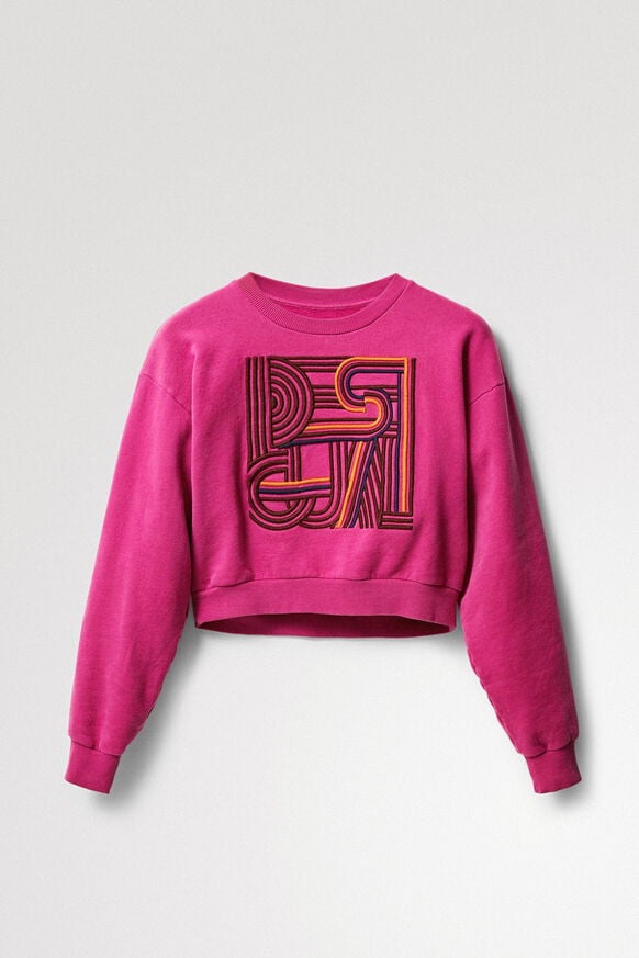 Plain embroidered plush sweatshirt | Desigual