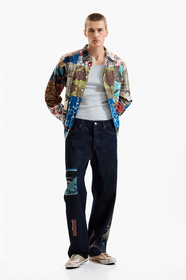 Pantalons texans estampats orientals