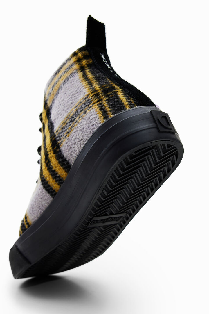 Tartan high-top sneakers | Desigual
