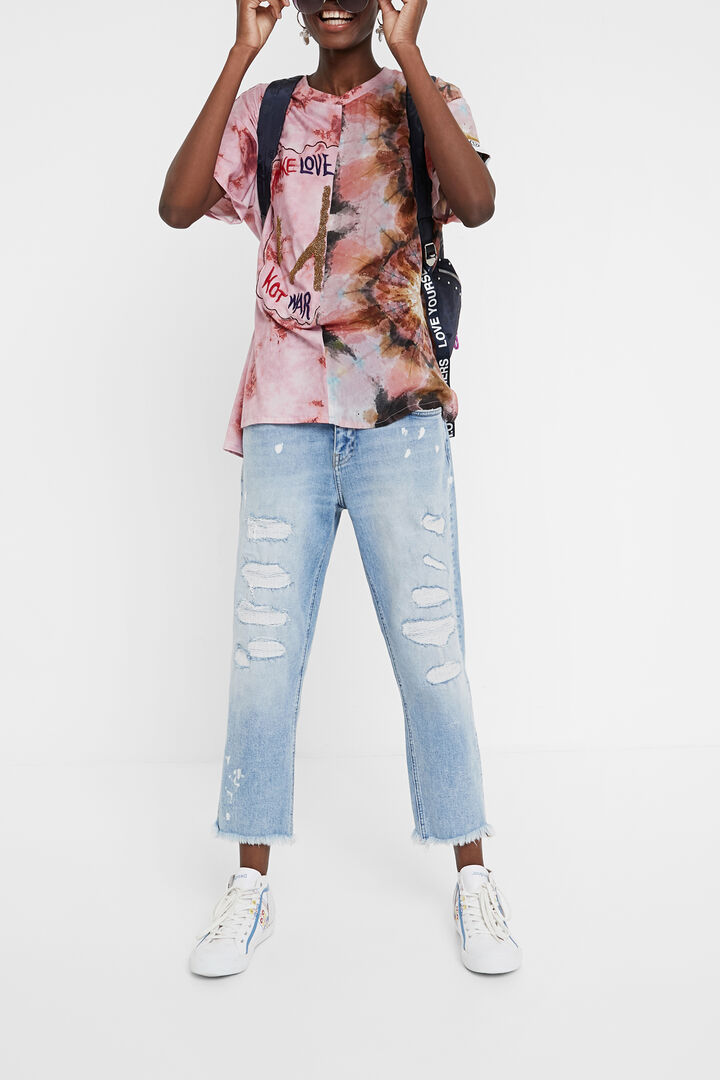 Faded effect LOVE blouse | Desigual