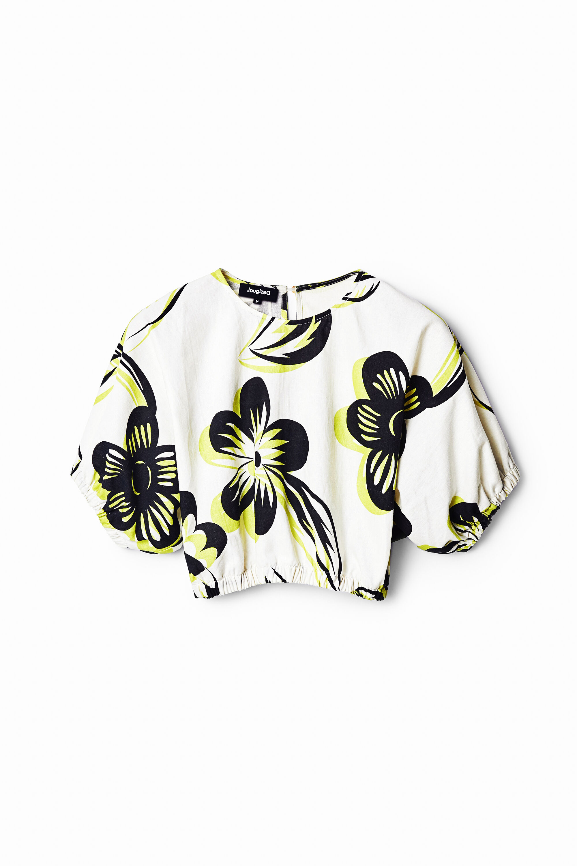 Gecroppte Bluse Blumen