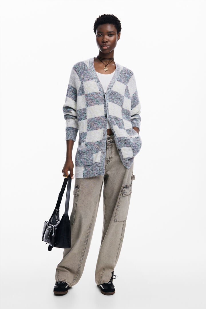 Mixed knit cardigan | Desigual