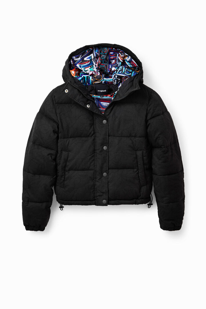 Short embroidered padded jacket | Desigual